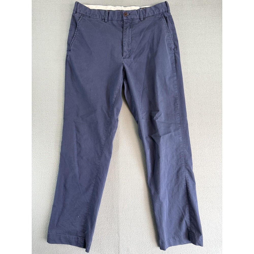 Polo Ralph Lauren Pants Mens 33x32 Blue Regular Chino Cotton Twill With Stretch